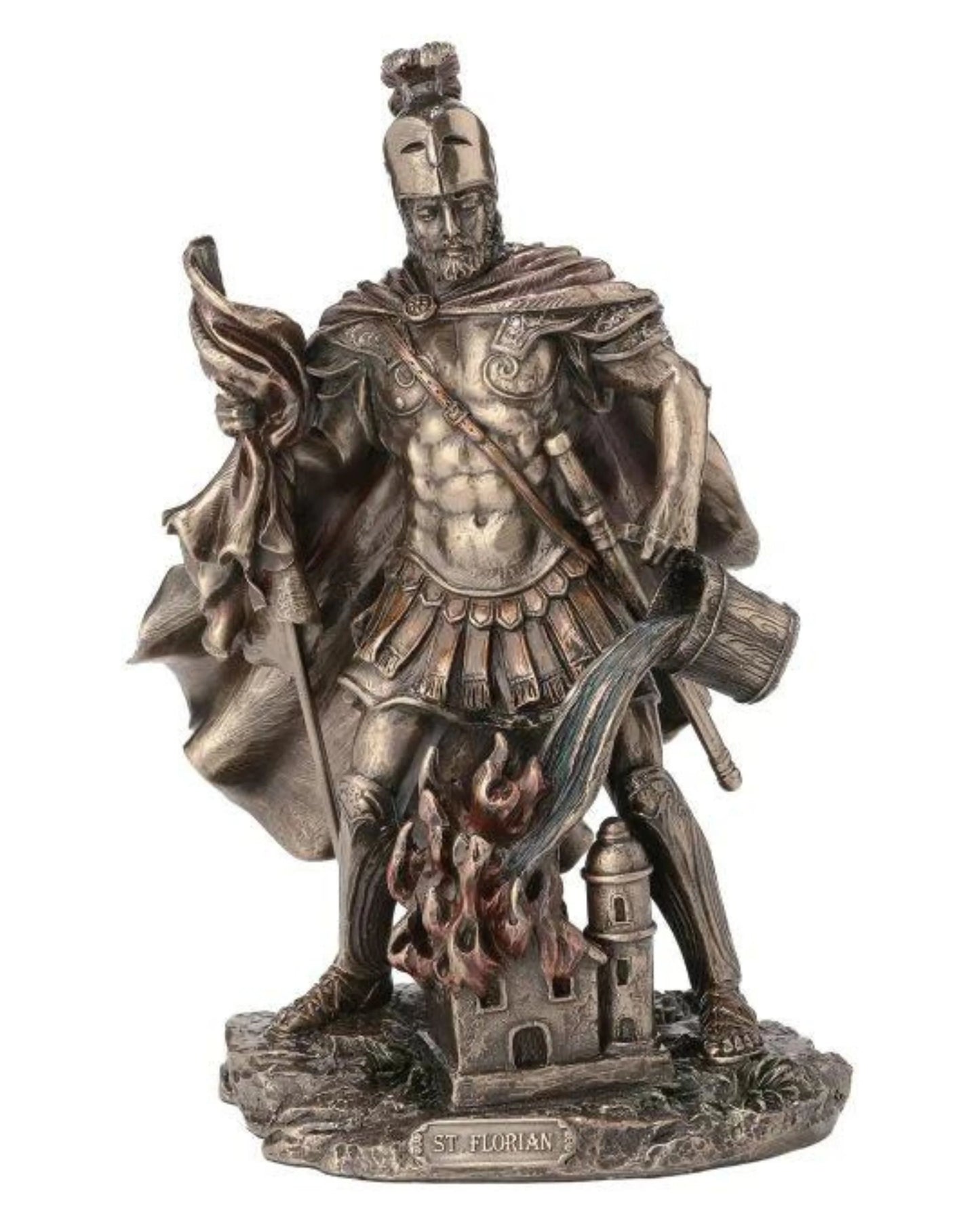 St. Florian Bronze-Painted Statue 9"