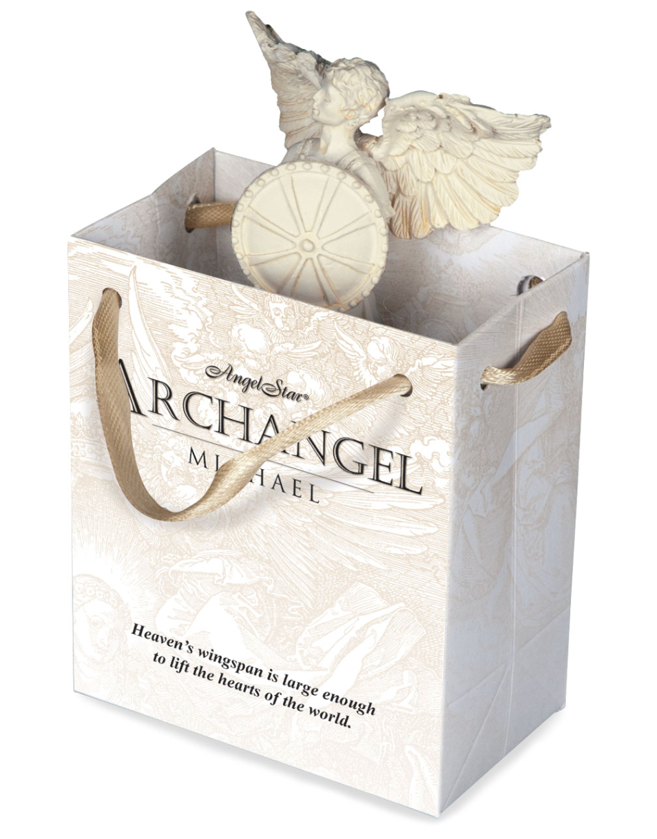 Mini Archangel Statue in Gift Bag 3"