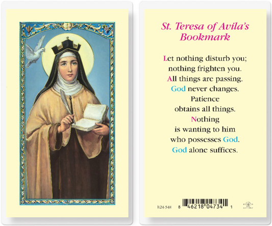 Saint Teresa of Avila Holy Card
