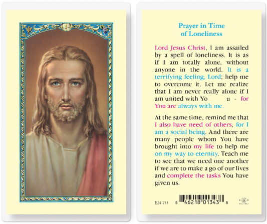 Prayer in Time of Loneliness Holy Card