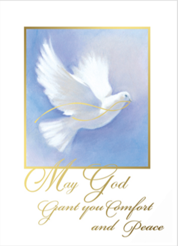 Mass Cards: May God Grant You Comfort and Peace (Box of 25)