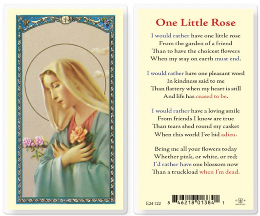One Little Rose Holy Card