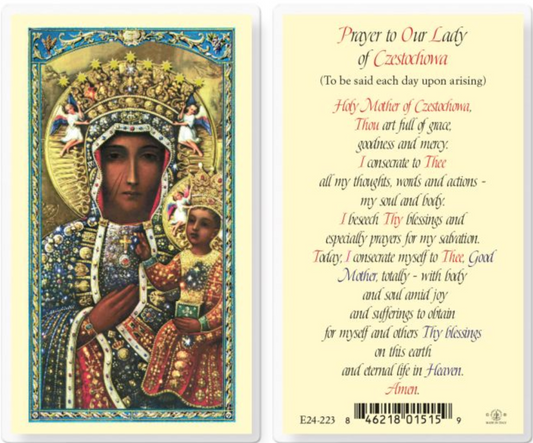 Our Lady of Czestochowa Holy Card