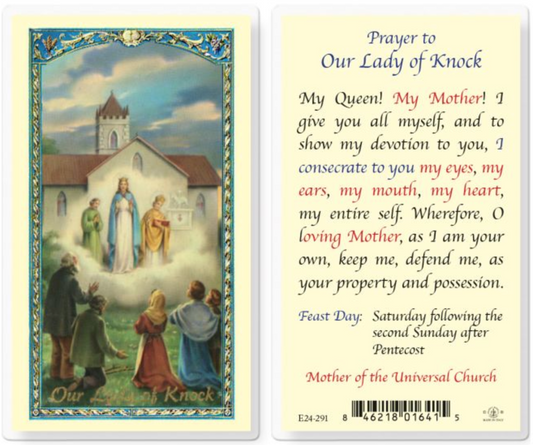 Prayer to Our Lady of Knock Holy Card