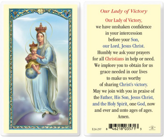 Our Lady of Victory Holy Card