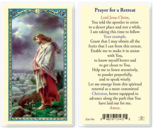 Prayer For A Retreat Holy Card