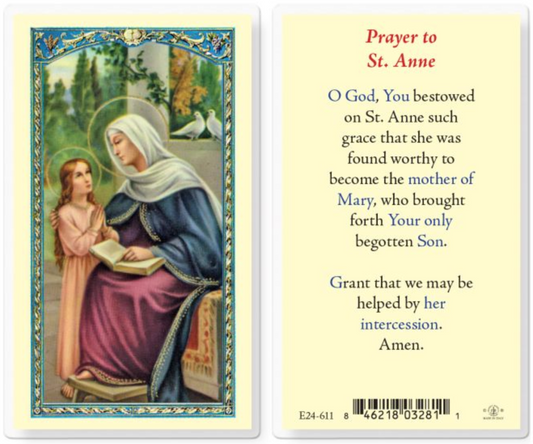 Prayer to St. Anne Holy Card