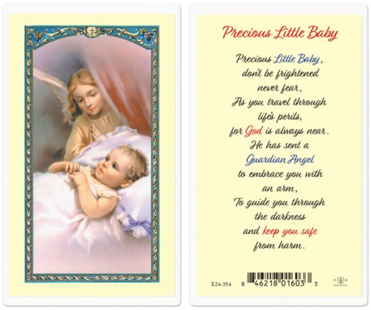 Precious Little Baby Holy Card