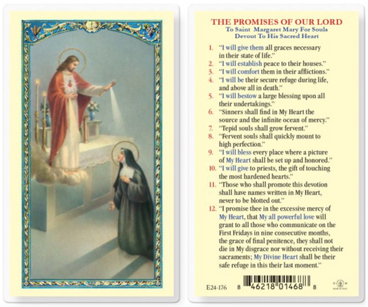 The Promises of Our Lord Holy Card