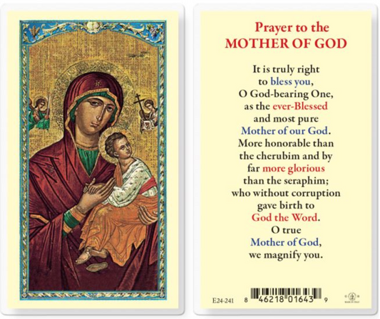 The Mother of God Holy Card
