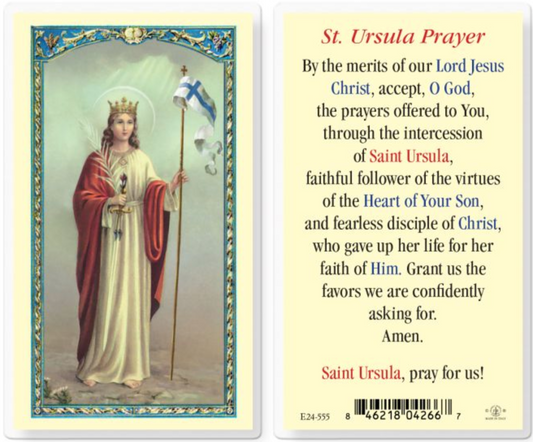 Saint Ursula Holy Card