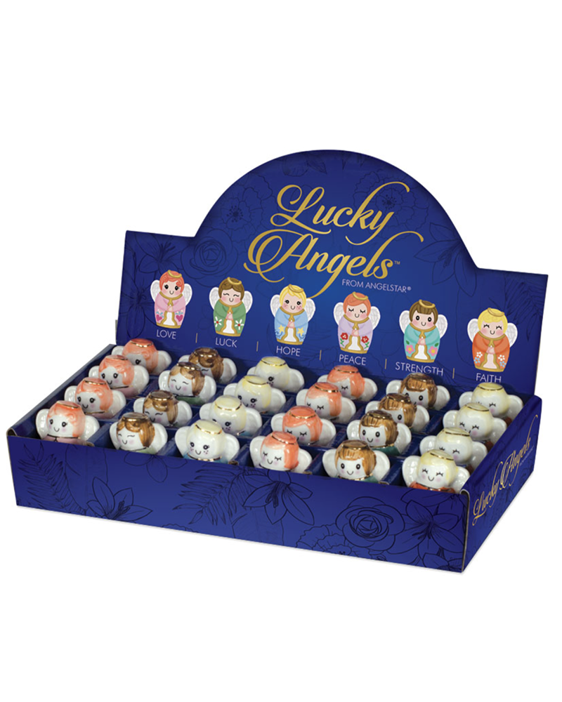 Porcelain Lucky Angels 1-3/4"