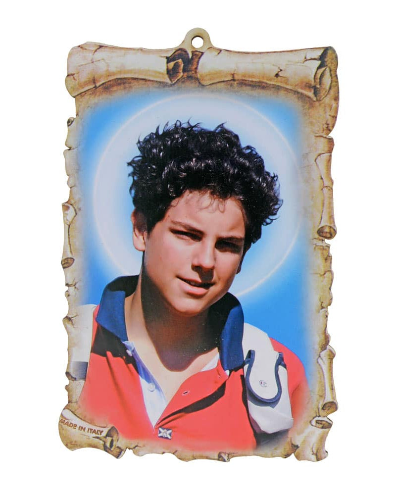 Memorabilia with a person's portrait on a decorative frame