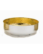 Decorative bowl with gold and silver finish