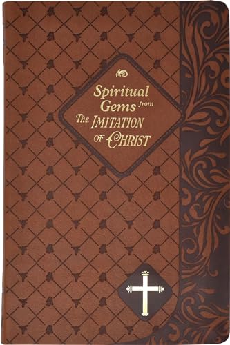 Brown leather-bound book with decorative patterns and text on the cover