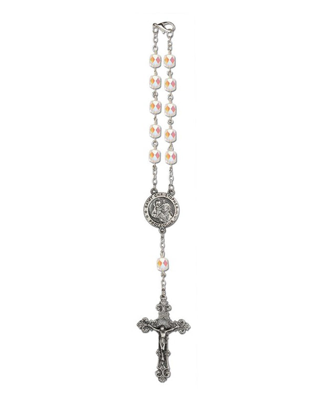 St. Christopher Crystal Auto Rosary