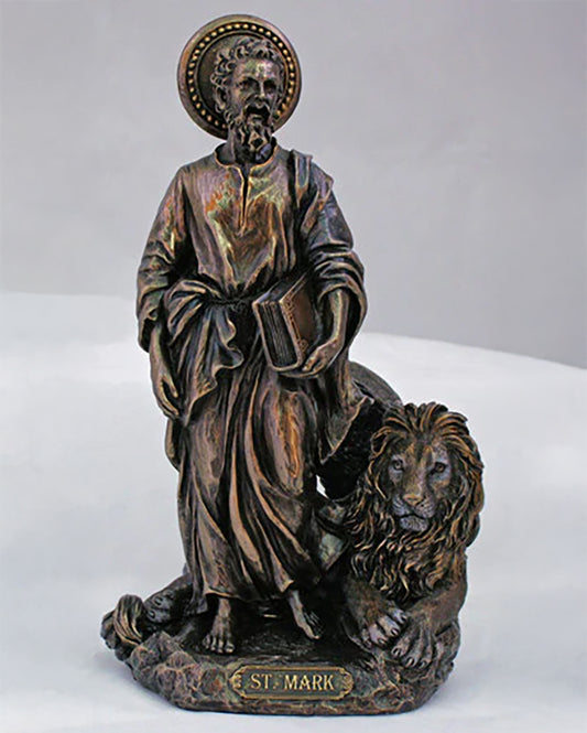 St. Mark Bronze-Painted Statue 8"