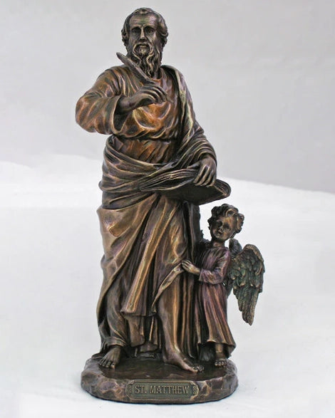 St. Matthew Bronze-Painted Statue 8"