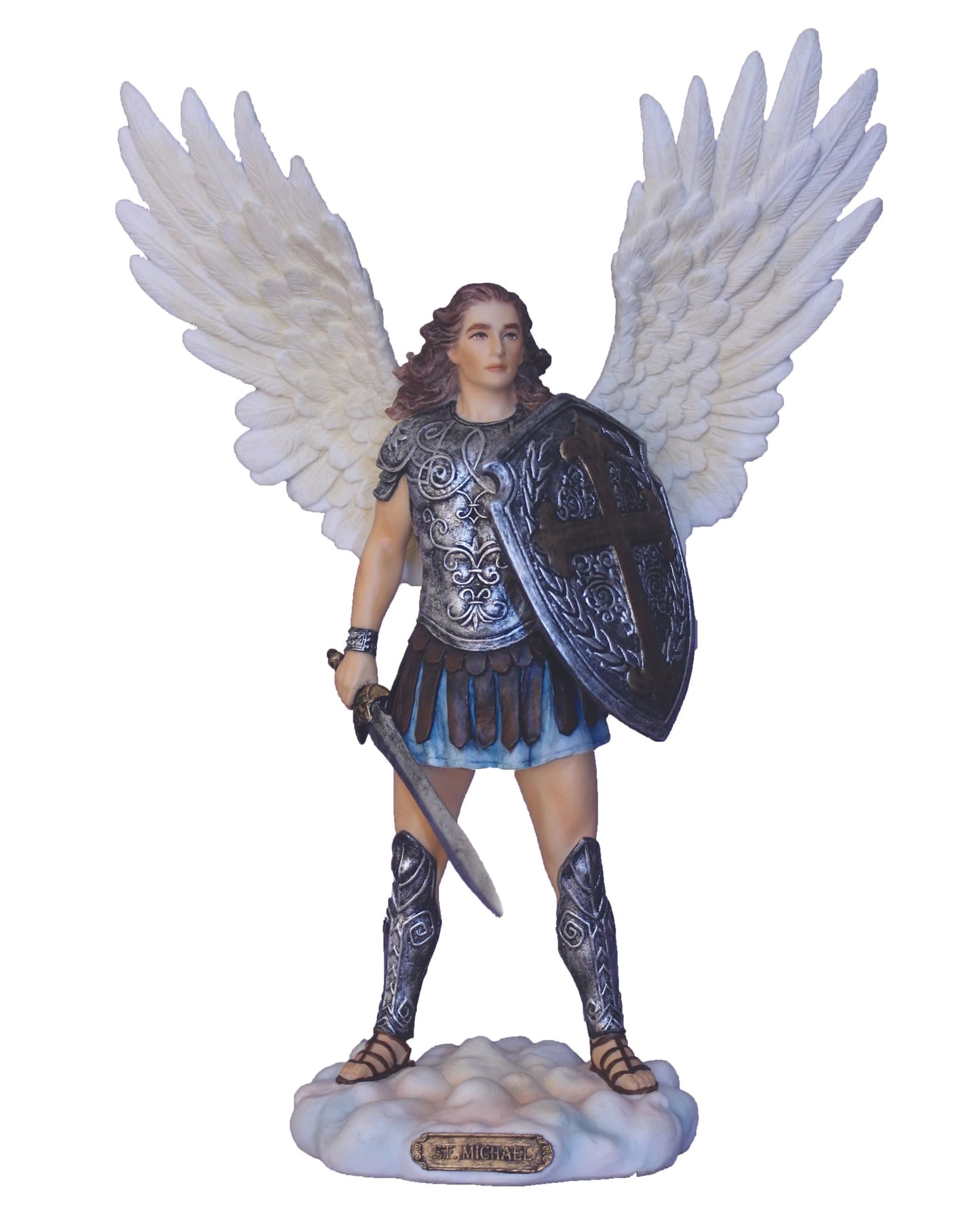 St. Michael without the Devil Statue in Colour 11"
