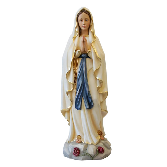 Our Lady of Lourdes Madonna Hand-Painted Statue, 60cm