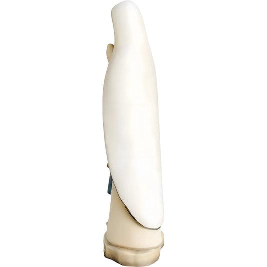 Our Lady of Lourdes and Saint Bernadette Carved Wood Statue