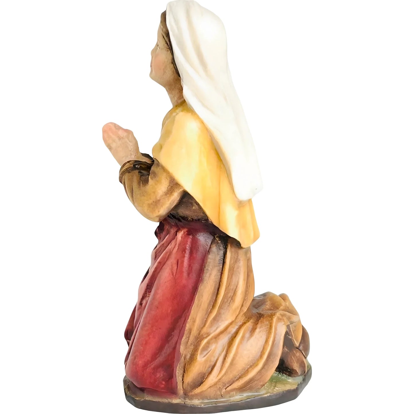 Santa Bernadette arrodillada Madera de Val Gardena | Escultura Sacra