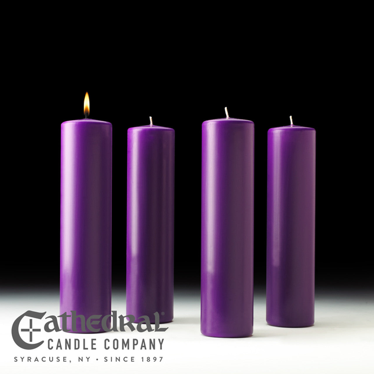 Stearine Pillar Church Advent Candle Sets (3x12)