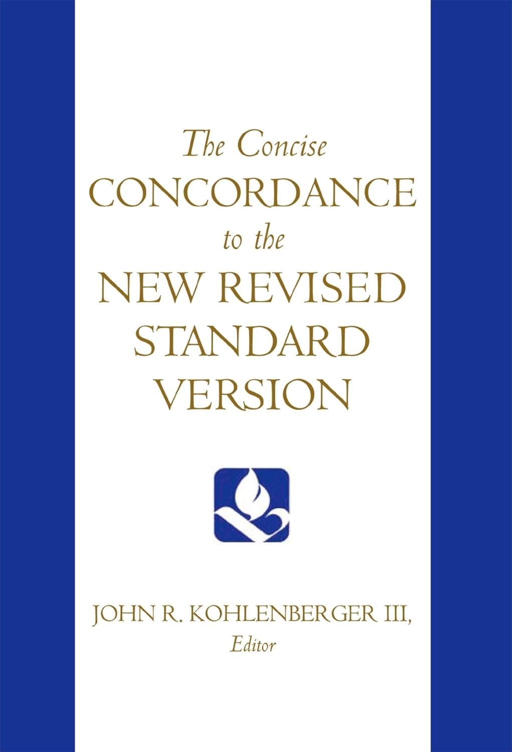 Book cover of 'The Concise Concordance to the New Revised Standard Version' with blue and white design.