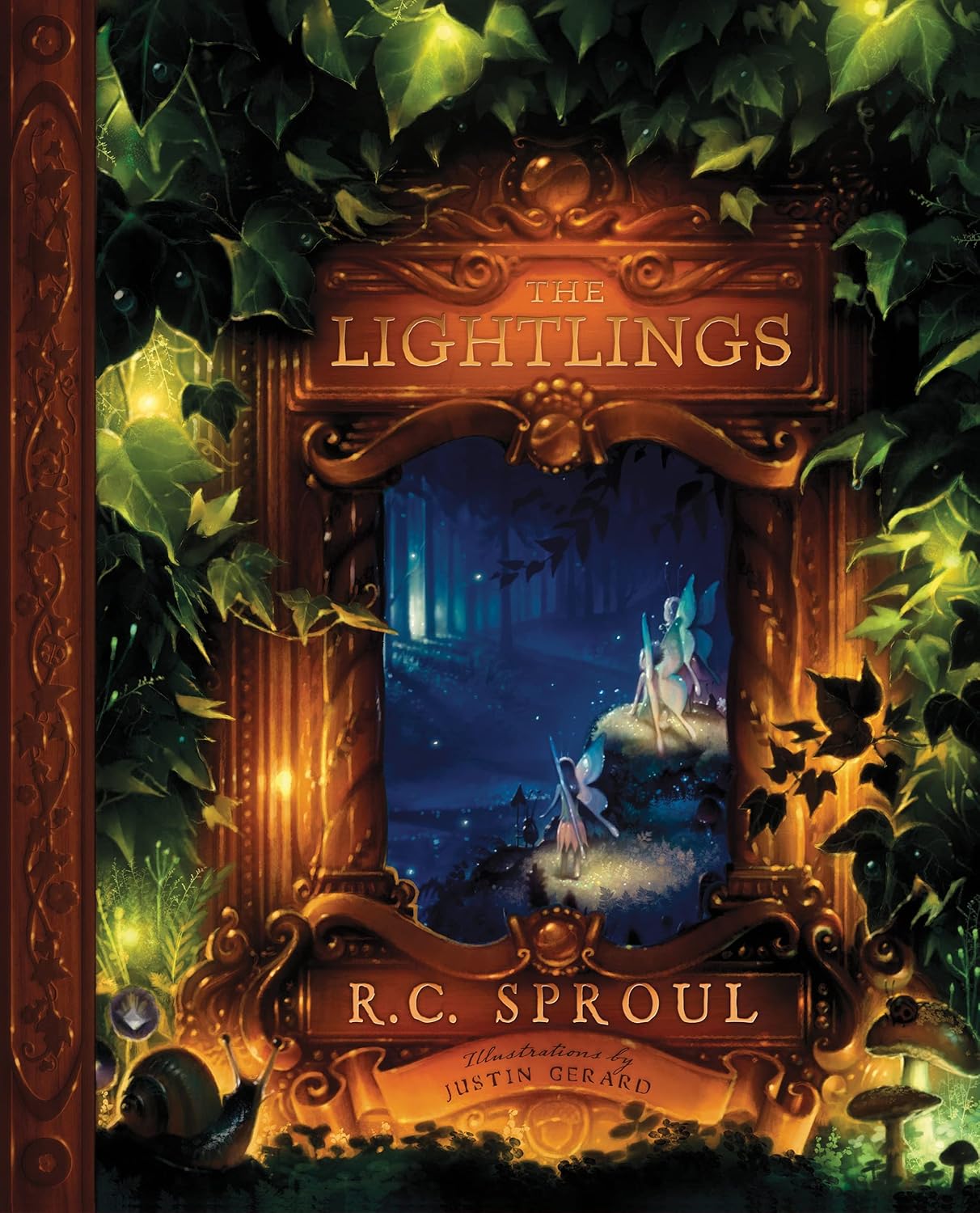 Book cover of 'The Lightlings' by R.C. Sproul with fairy illustration and decorative elements.