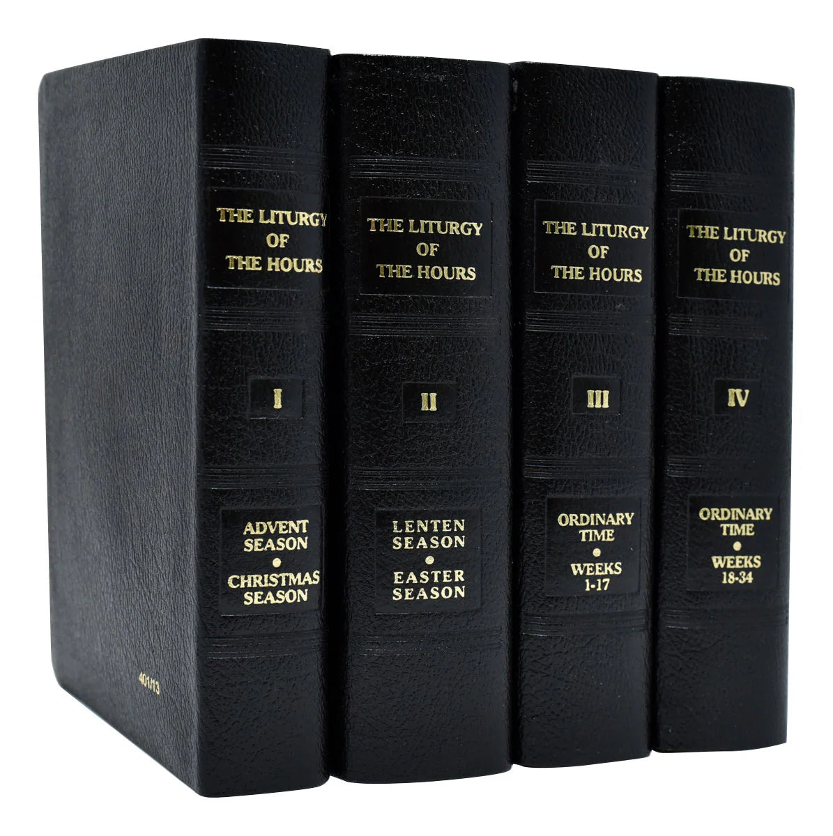 Liturgy of the Hours, Set of 4 (Black Leather)