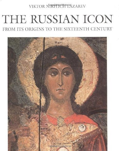 Book cover of 'The Russian Icon' with a classical icon painting on a dark background