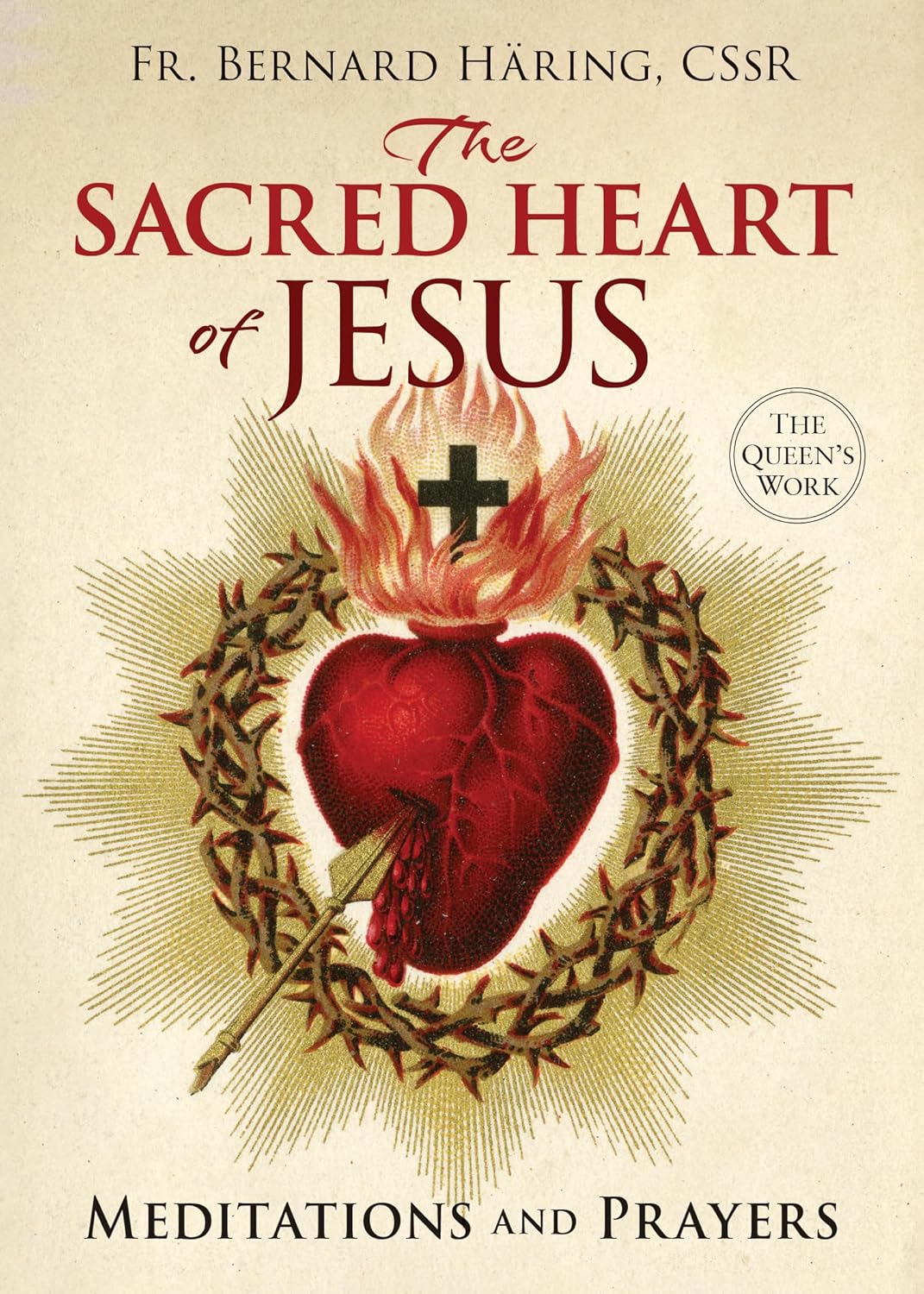 Book cover of 'The Sacred Heart of Jesus' with a heart design and text.