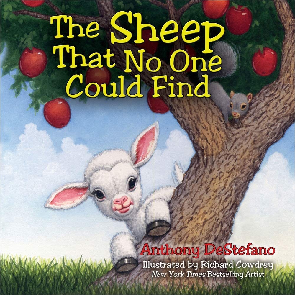 Book cover of 'The Sheep That No One Could Find' with a lamb and tree