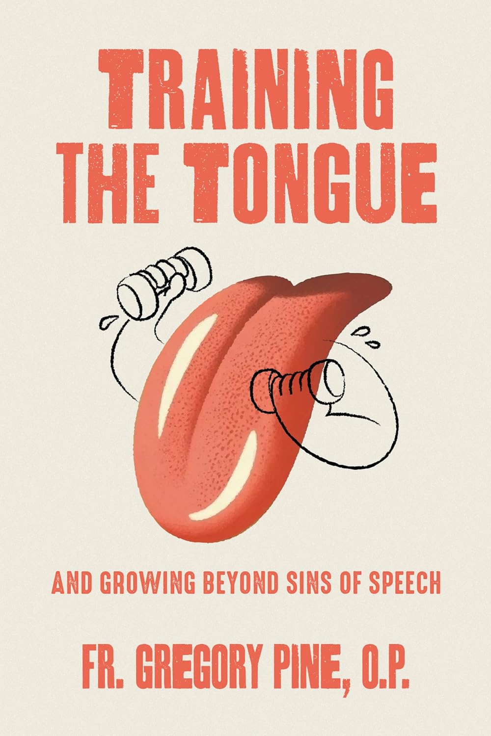 Book cover of 'Training the Tongue' with a stylized tongue illustration and title text.