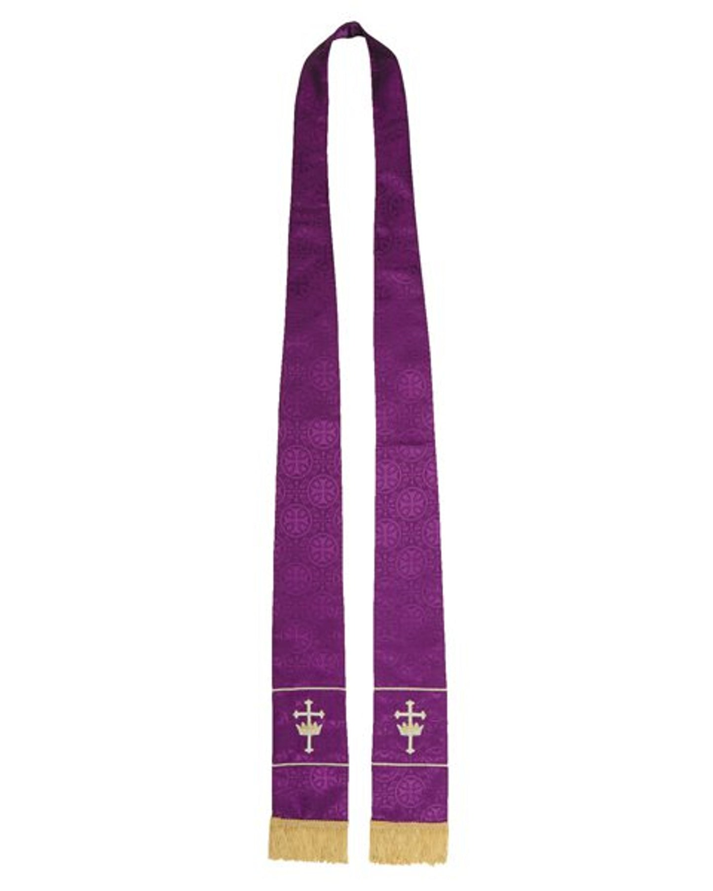 Maltese Cross Jacquard Priest Stole