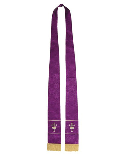 Maltese Cross Jacquard Priest Stole