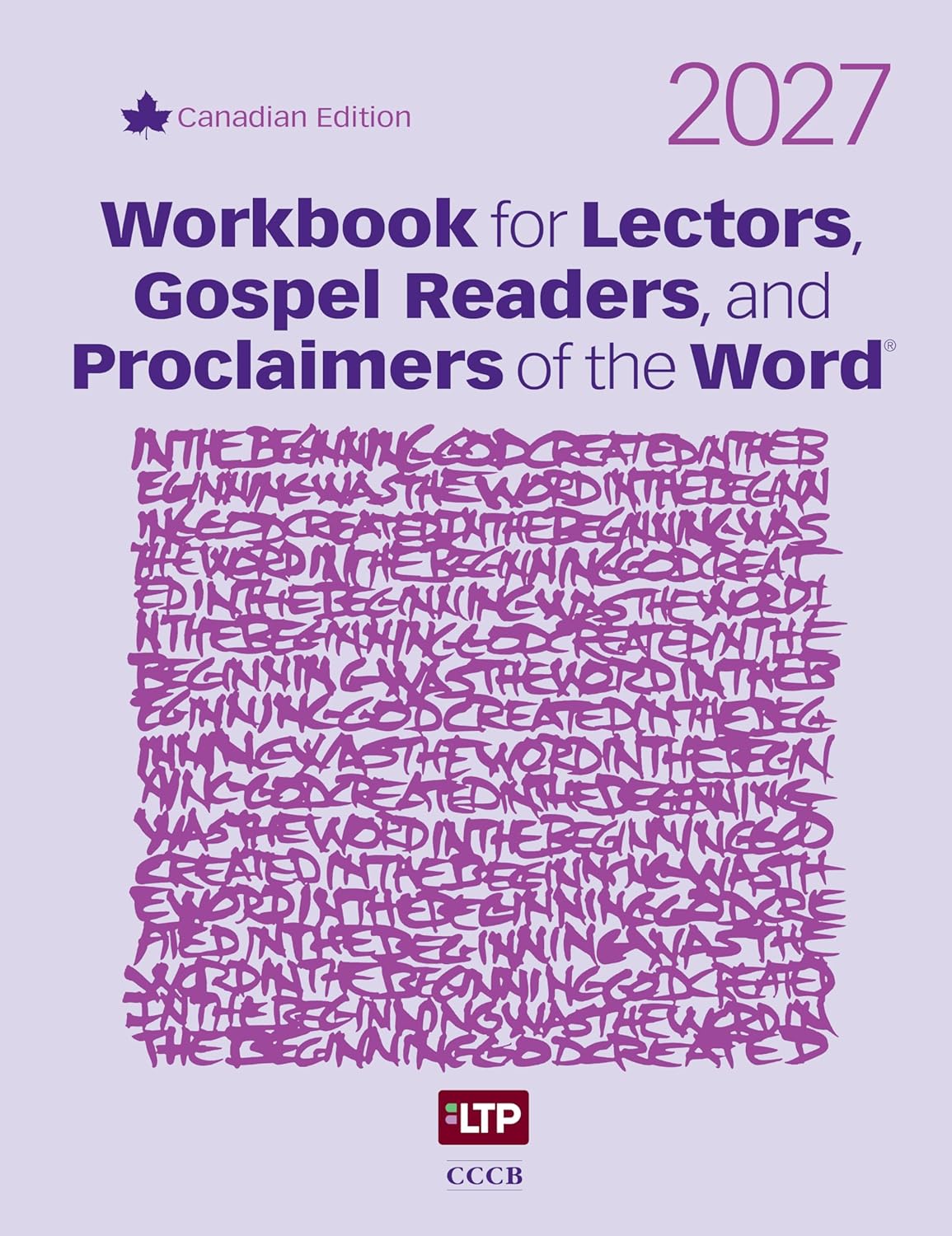 Workbook for Lectors, Gospel Readers, and Proclaimers of the Word with text and logo on a purple background