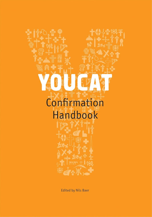 Book cover of 'YOUCAT Confirmation Handbook' with white text on an orange background