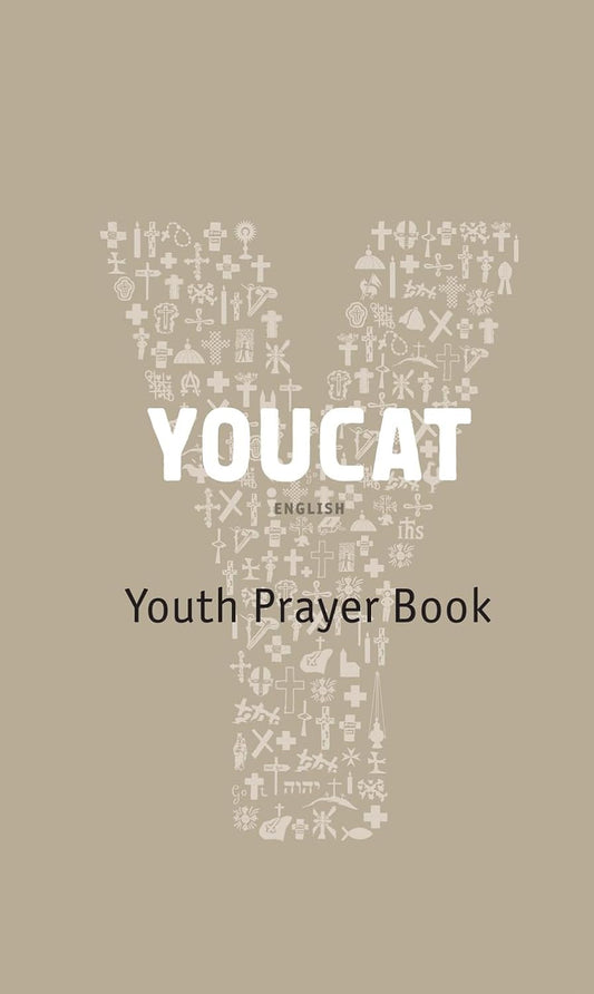 Cover of a Youth Prayer Book with 'YOUTHWAT' and 'Youth Prayer Book' text on a beige background