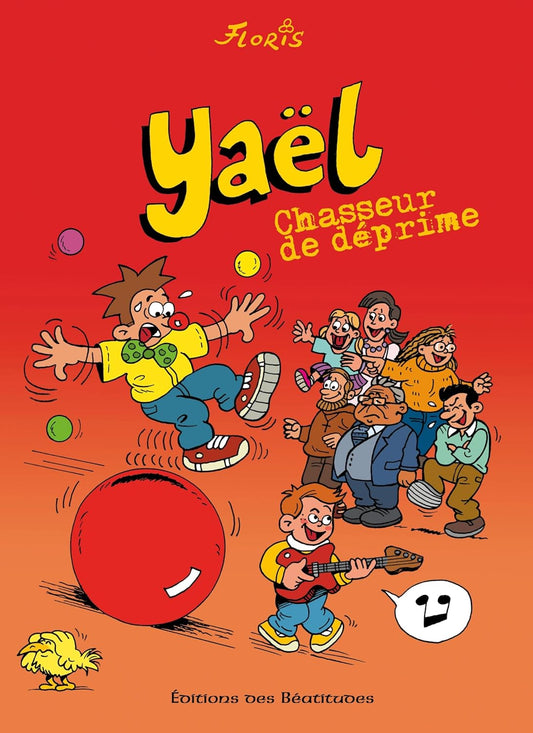 Comic book cover with a character named Yaél on a red background