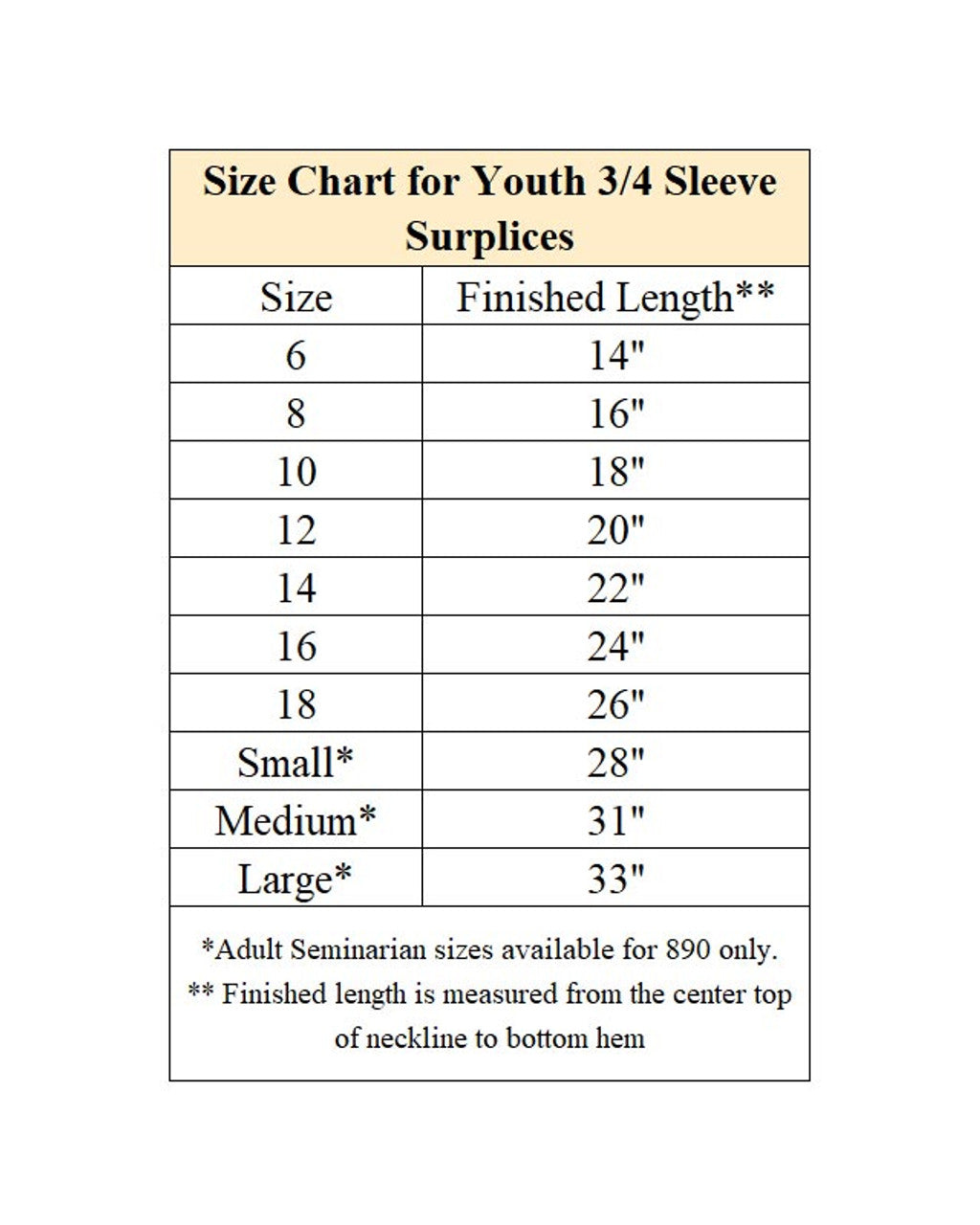 Square Neck Surplice