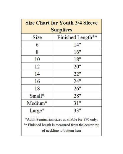 Square Neck Surplice