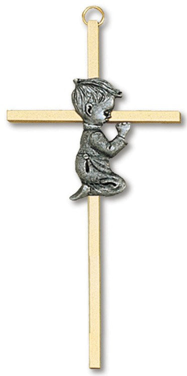 Praying Boy Cross 7"