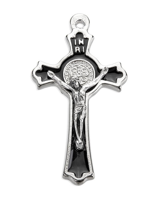 St. Benedict Crucifix with Black Inlay 2"