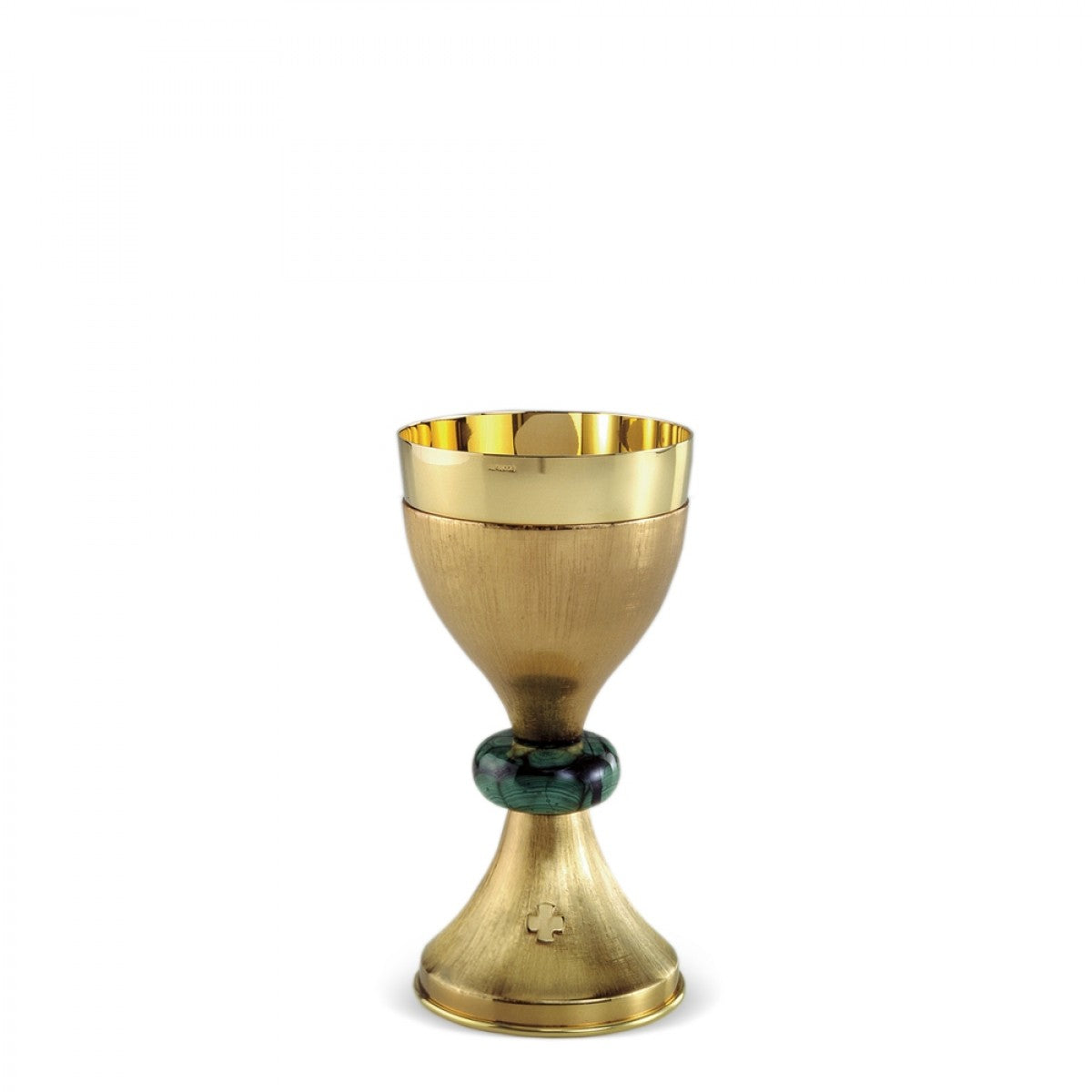 Chalice With Stone-Embellished Knot In Brass With Gold Finishing