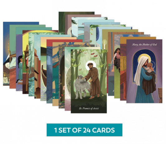 Renewed and Received: Saint Prayer Cards Set (Set of 24)
