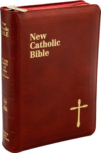 St. Joseph New Catholic Compact Bible (Red Zipper)