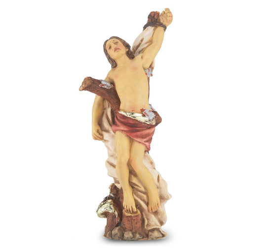 4" Hand Painted Statue of Saint Sebastian