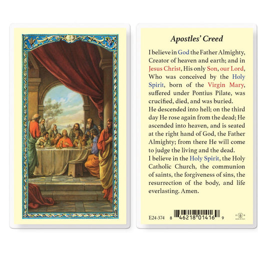 Apostles' Creed Last Supper Holy Card