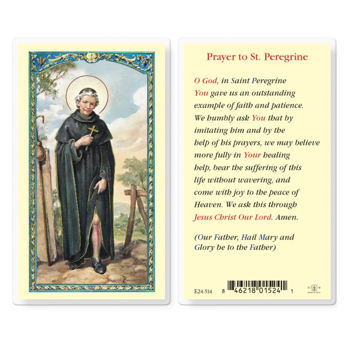 Prayer to St. Peregrine Laminated Holy Card
